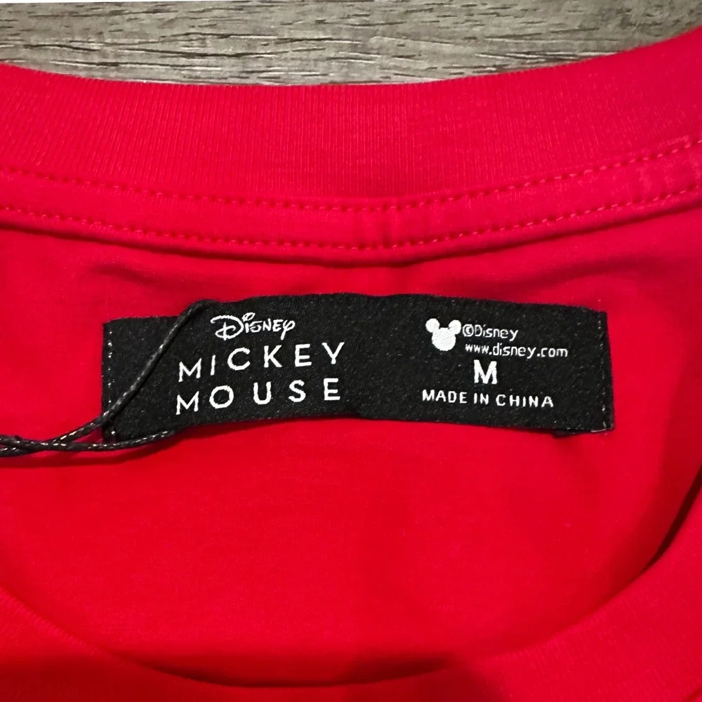 Freeze Max Disney Mickey Mouse T-Shirt Womens M Red Bring The Bold Boxy NWT